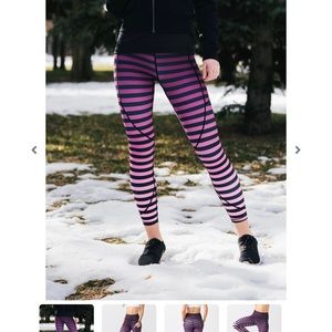 Zyia purple ombré stripe pocket light and tight